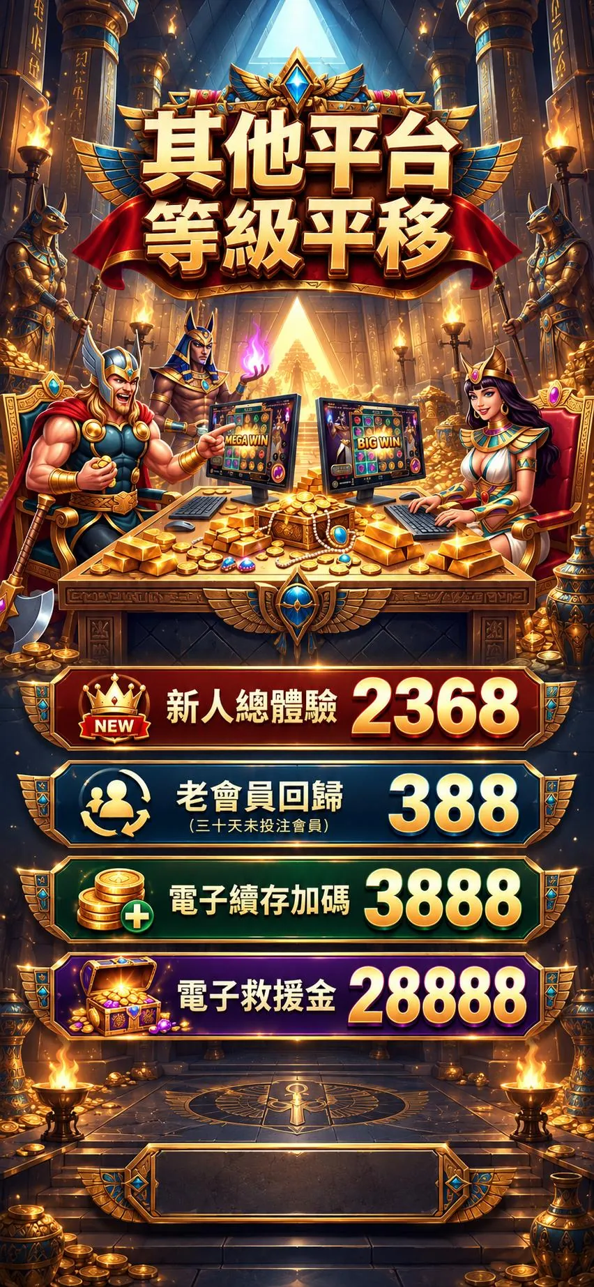 其他平台等級平移活動海報
